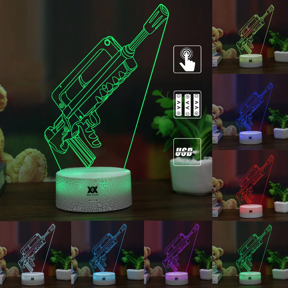 Две недели игры серии 3D лампа ламы/Omega/Ворон ночник 7 цветов Настольная для