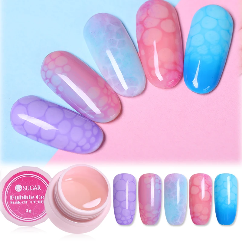 UR SUGAR 5 г прозрачный пузырьковый гель-краситель впитывающий УФ-светодиодный