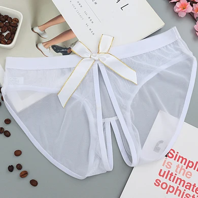 white open 5007 Л 'bellagiovanna, женское нижнее белье с вырезами, сексуальные трусики, просвечивающие трусики с бантиком, женские сетчатые нижнее белье, очаровательные, низкие, bragas 5007n - Цвет: white open 5007