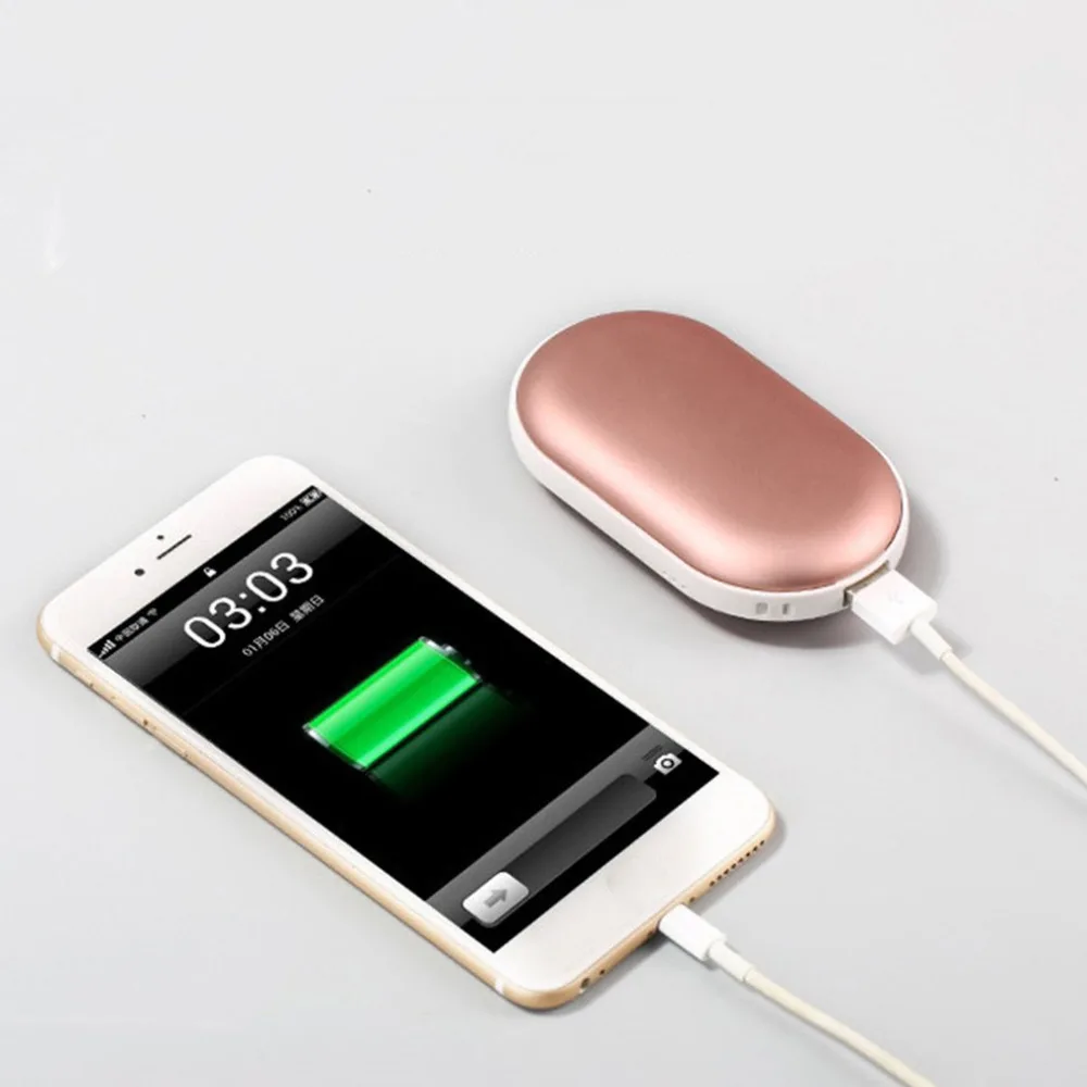 2 в 1 Симпатичный USB Перезаряжаемый ручной обогреватель и 4000ma power Bank 5 V маленький