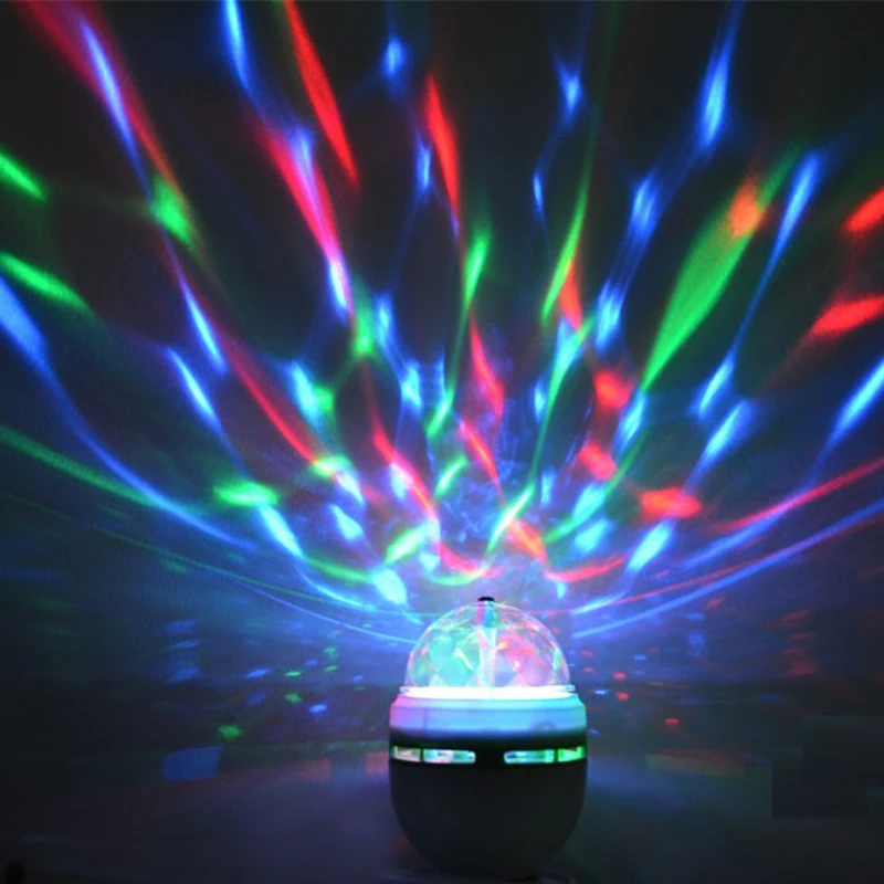 Светодиодная RGB лампа E27 3 Вт для танцев и вечеринок праздничное освещение