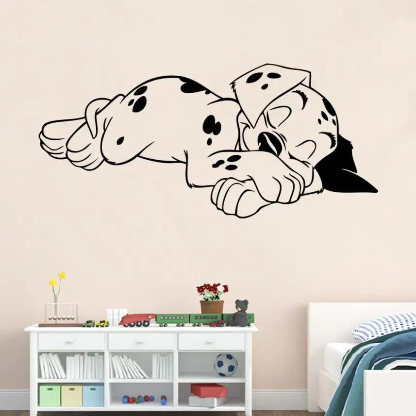 Home Decor Sleeping Puppy Bedroom Wall Stickers Vinyl Decals wall sticker Deco mirror AU7 | Дом и сад