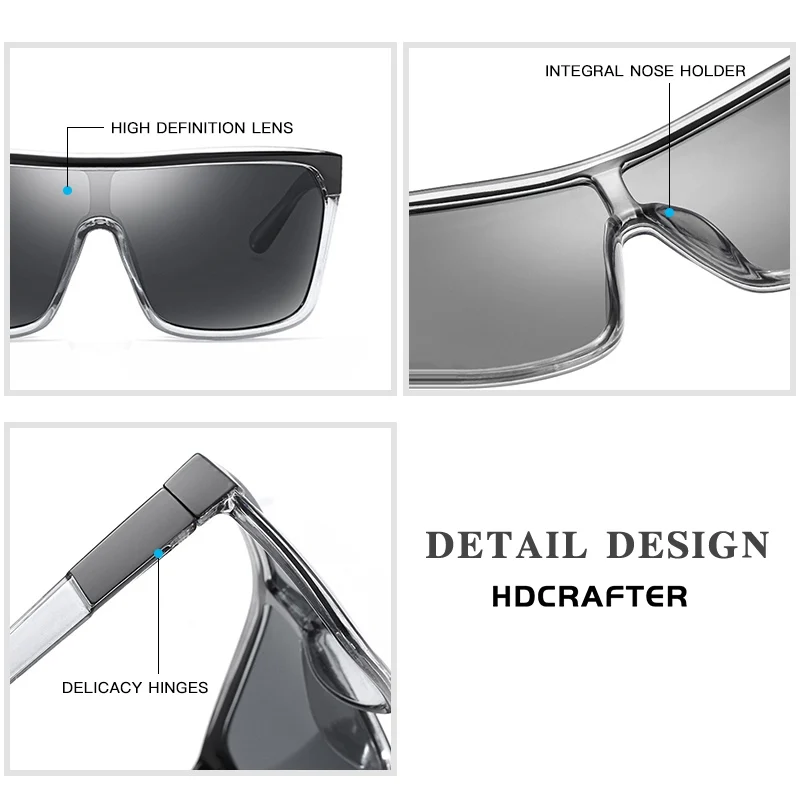 HDCRAFTER квадратные солнцезащитные очки мужские для вождения люксовый бренд мужчин