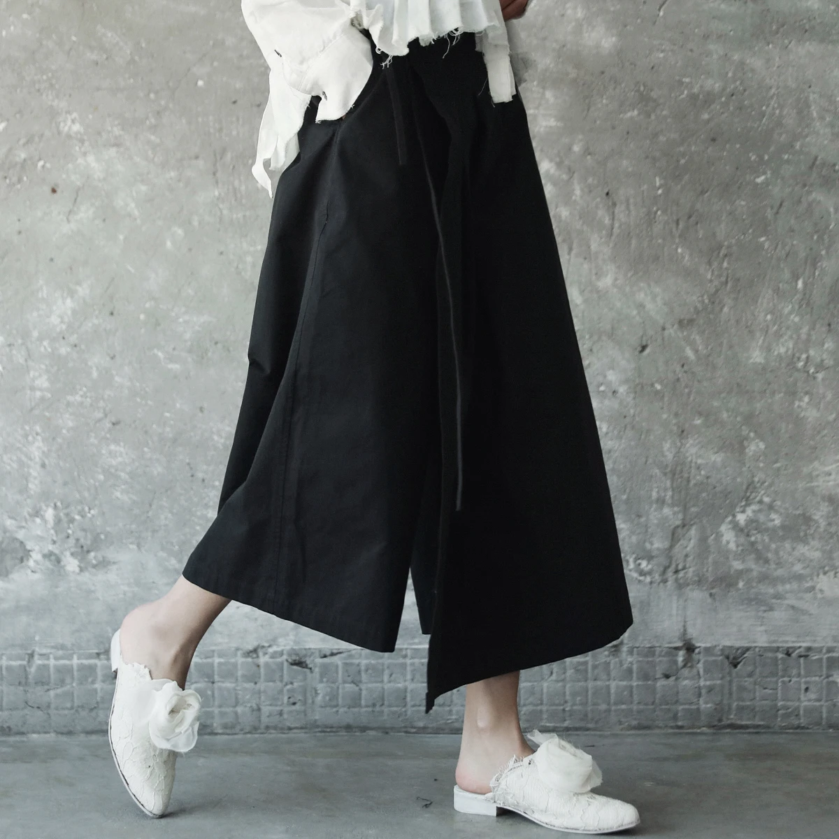 NANASTYLE 2018 весенние модные штаны Повседневное дизайнер мыть хлопок нерегулярные