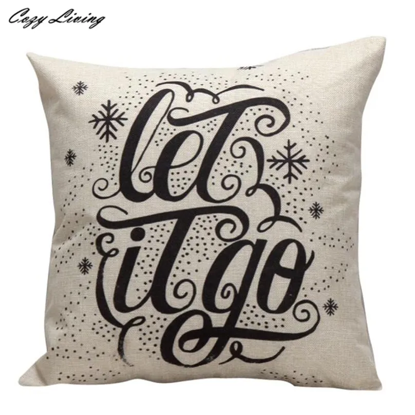 Наволочки размером 45*45 см Узор из букв наволочка льняная фантазийное Платье с