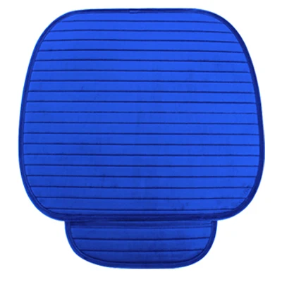 front blue 1 Чехол для автомобильного сиденья, передняя и задняя стекающаяся ткань, подушка, не скользящая, автомобильные аксессуары, универсальный протектор для сиденья, коврик, сохраняющий тепло зимой - Название цвета: front blue 1
