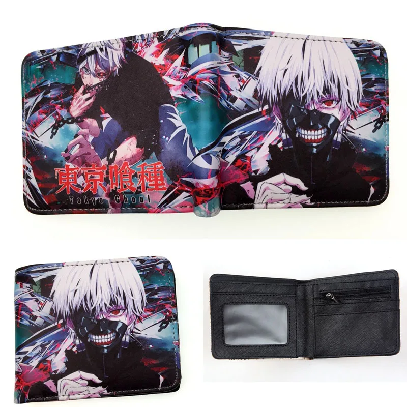Аниме мультфильм Токийский Гуль Kaneki маска Аниме Би-Фолд бумажник ID держатель для карт