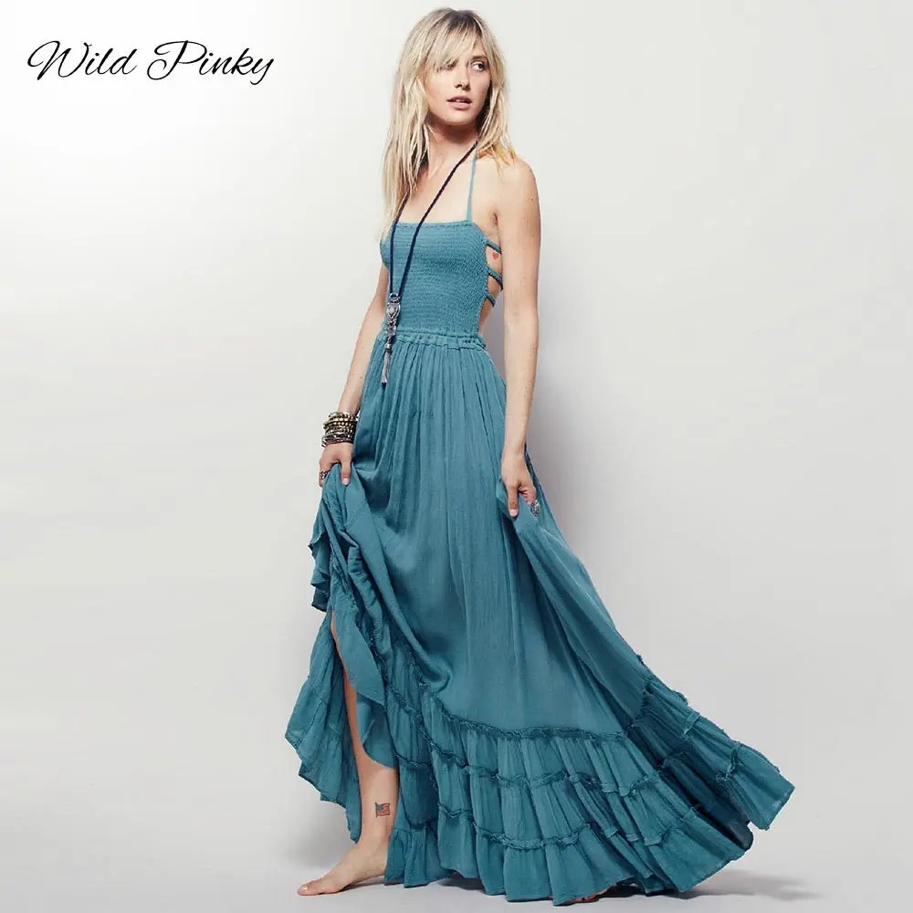 WildPinky 2021 сексуальное платье с цветочным принтом платья без бретелек Boho летнего
