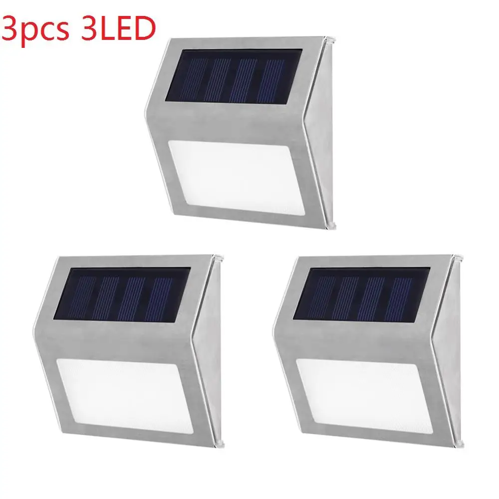 3LED 3PCS 1-4 шт., 20/30 светодиодов, солнечный светильник, PIR датчик движения, солнечный садовый светильник, уличная энергосберегающая лампа для двора - Испускаемый цвет: 3LED 3PCS