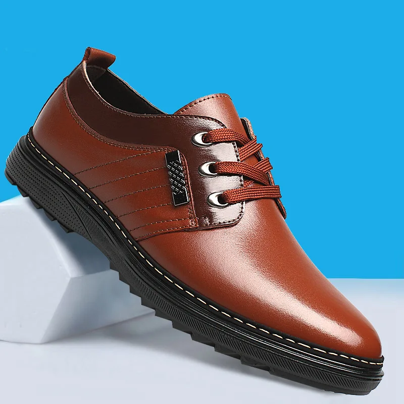 

Winter men new business casual shoes dress shoes zapatos de hombre men dress shoes formal dress casual natural leather loafers