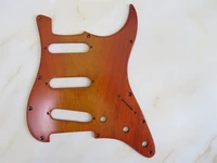 1pcs hand made solid mahogany wood guitar sss pickguard 3124