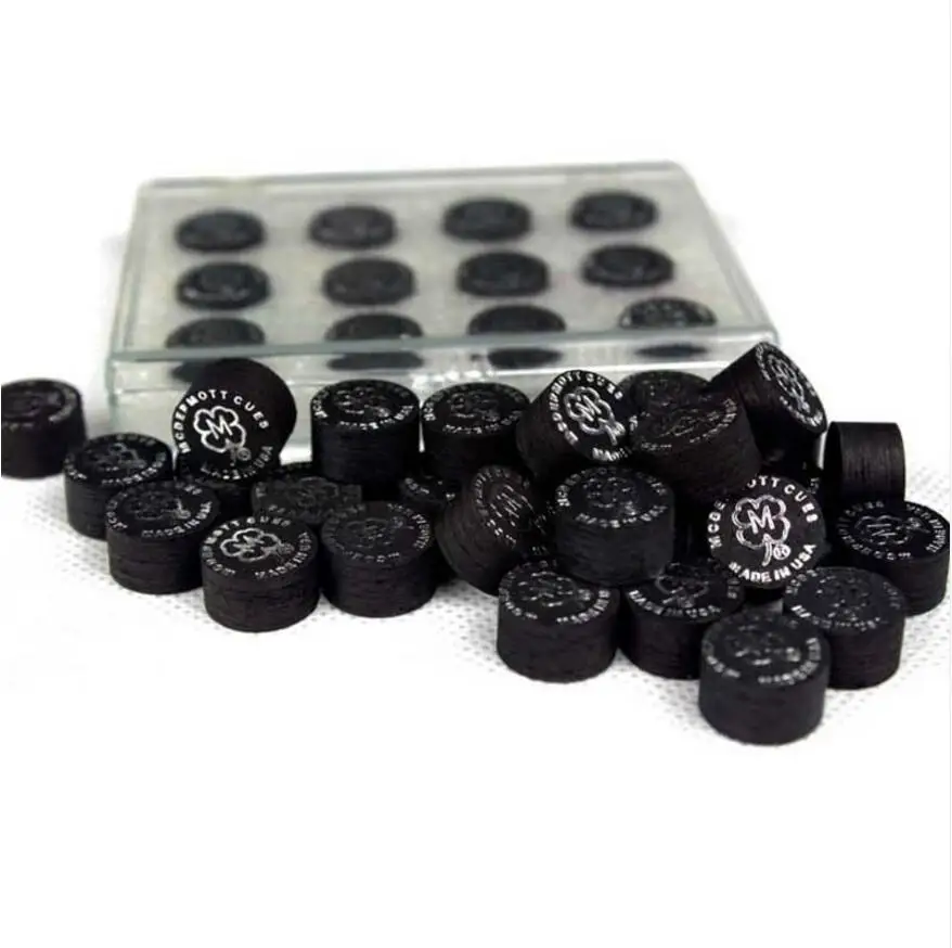

MCDERMOTT Cues Tips 5 Pieces S/M Type Black Pool Cue Tip 14mm Durable Multilayer Tips Snooker Billiard Accessories Professional