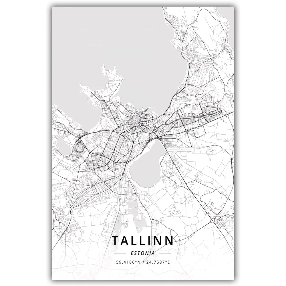 Tallinn Estonia Map Poster | Дом и сад
