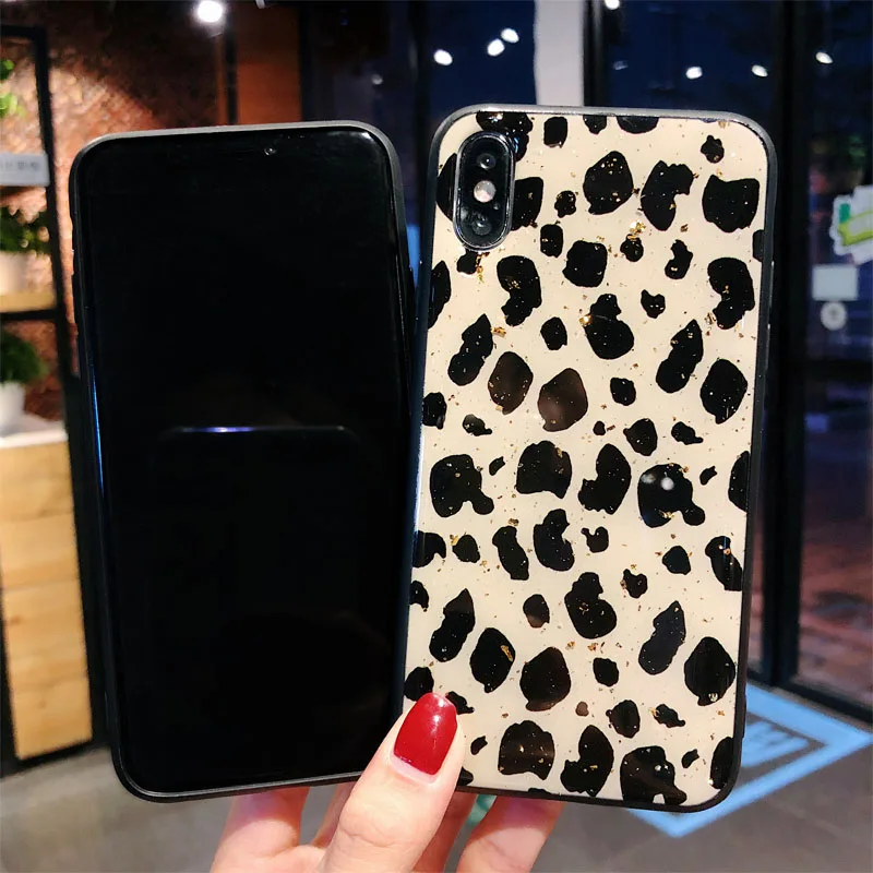 Gold Foiled Marble Phone Case Redmi Note 5 6 7 8 Pro Luxury Bling Glitter Cover For Xiaomi 9 SE Mix 2 2s 3 K20 CC9 Leopard |