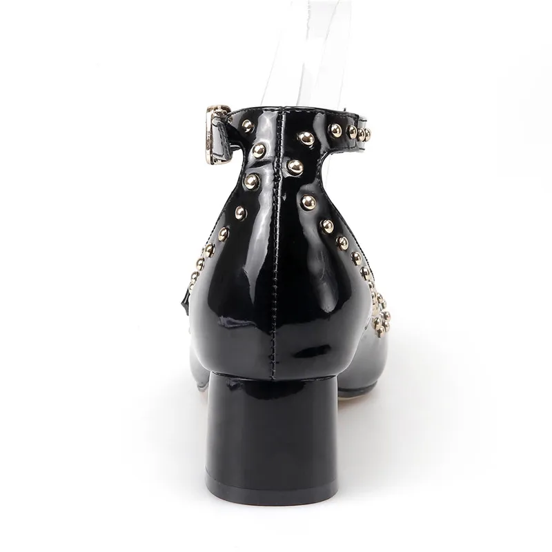 Минутная стрелка 2018 Новая мода женские туфли лодочки на толстом каблуке