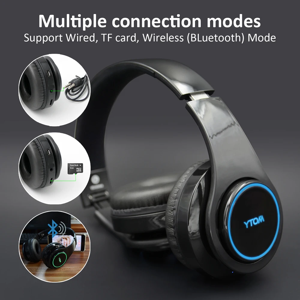 Беспроводные наушники Y1 Bluetooth гарнитура с 7 светодиодами (можно