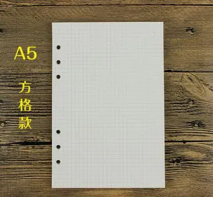 A5 Grid A5/A6 черная и Wahite спираль блокнот наполнитель бумага для Filofax Диарио планировщик внутренние страницы сменного переплета книжная бумага - Цвет: A5 Grid