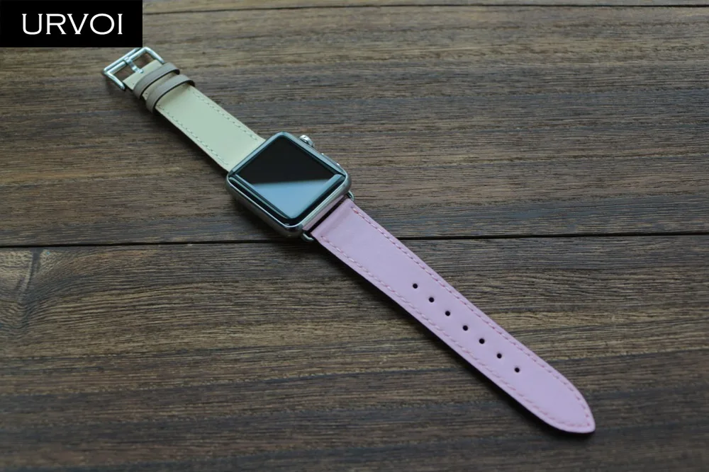 URVOI кожаный ремешок для apple watch series 5 4 3 2 1 один тур для наручных часов iwatch, плечевой ремень на запястье с классическим дизайном Nior 40/44 мм