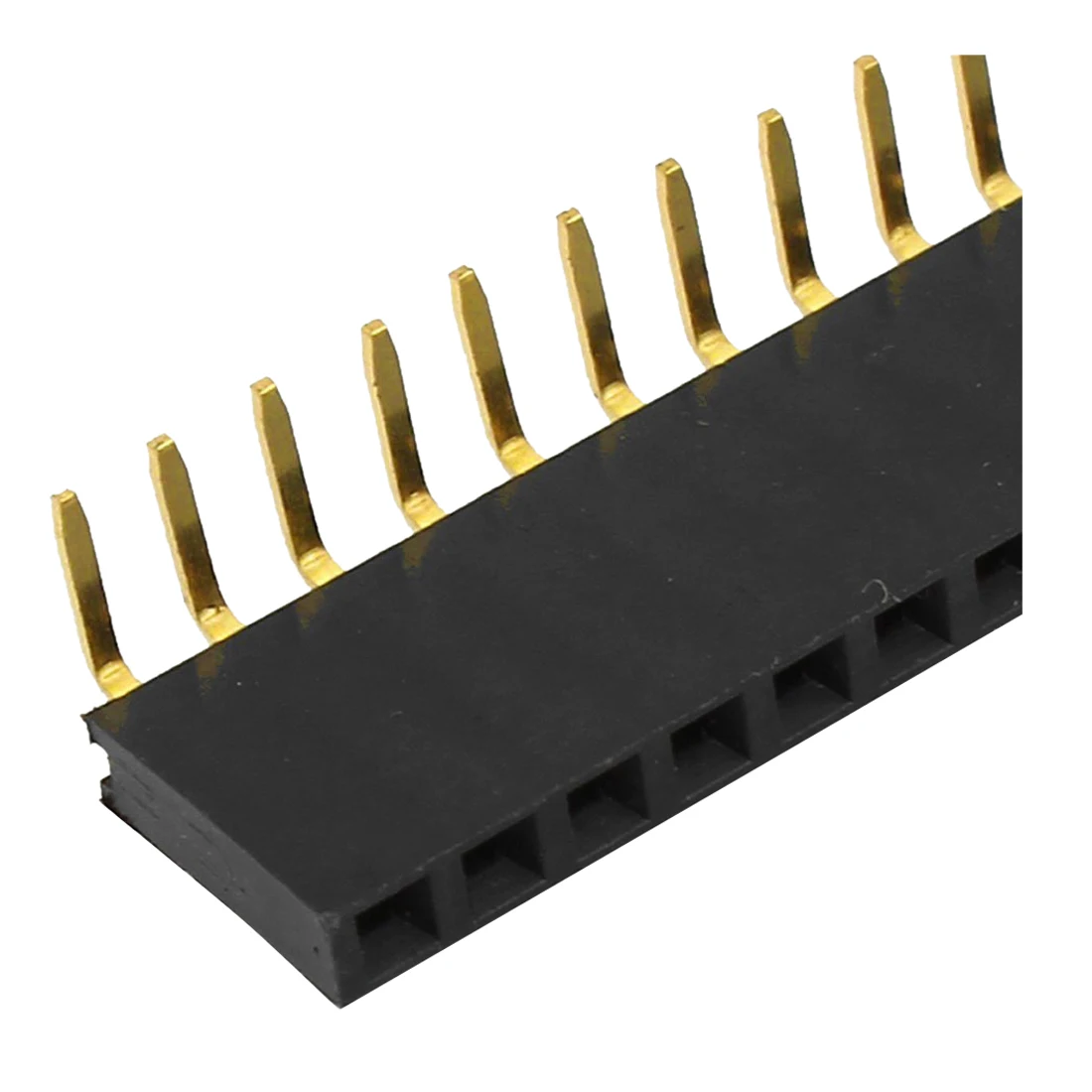 Фото 30pcs Single Row 40 Pin 2.54mm Pitch Female PCB Header Connector Black+Gold Обустройство дома 30pcs Single Row 40 Pin 2.54mm Pitch Female PCB Header Connector Black+Gold Обустройство дома