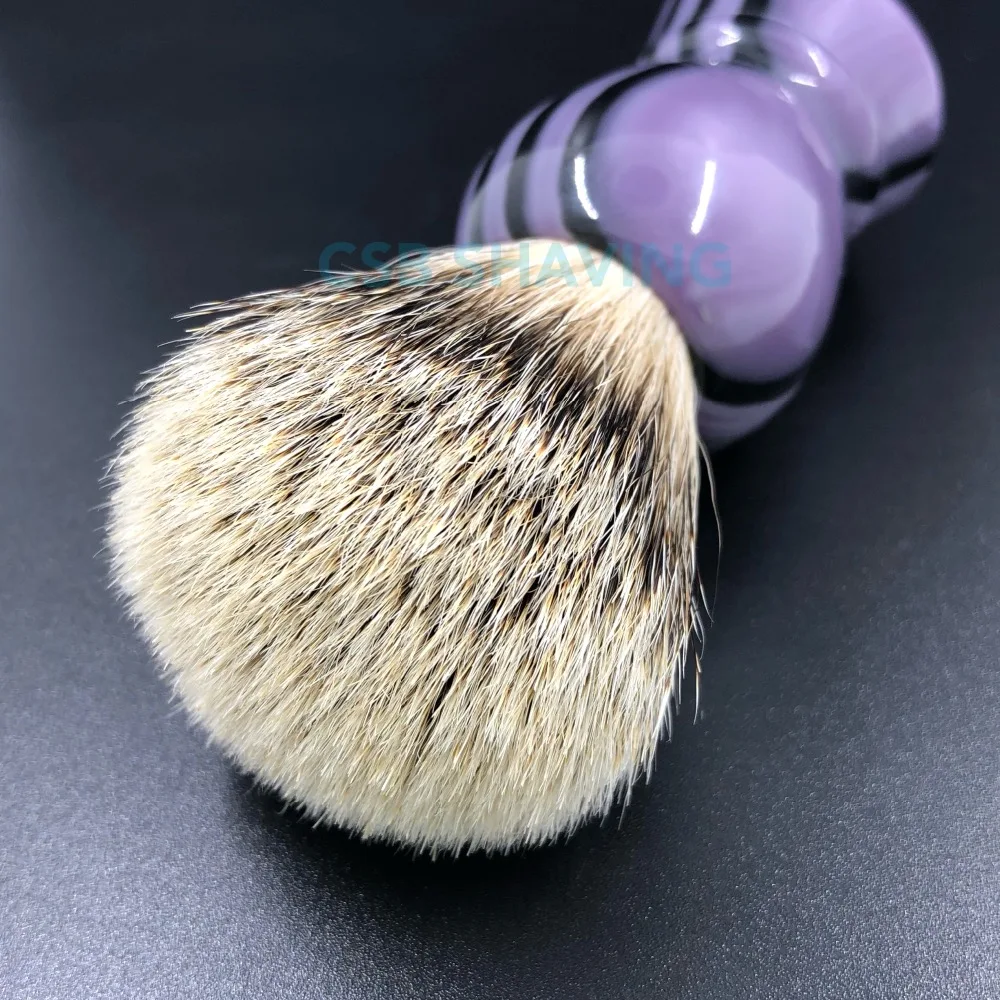 

CSB Silvertip Badger Hair Shaving Brush Stripe Pattern Handle Barber Shop Salon Shave Wet Tool