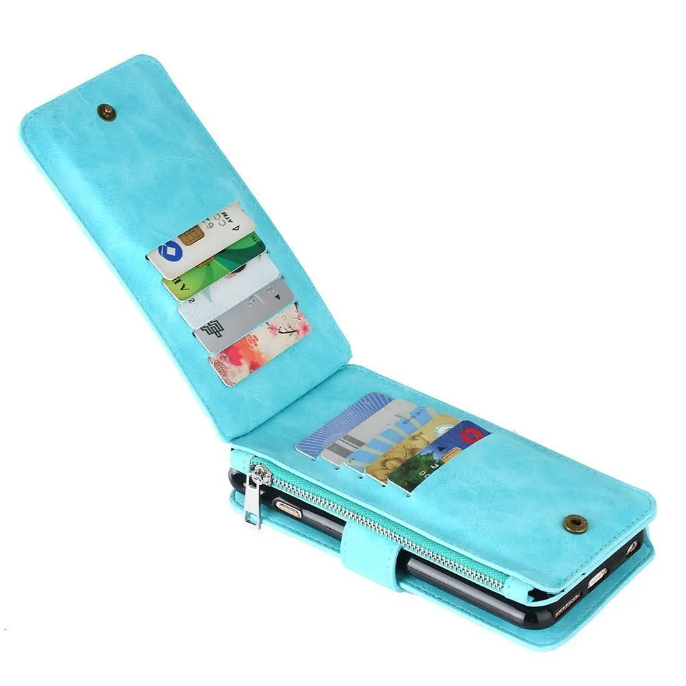 Чехол Кошелек для iPhone 6/6S супер органайзер телефона кожаный кошелек держатель