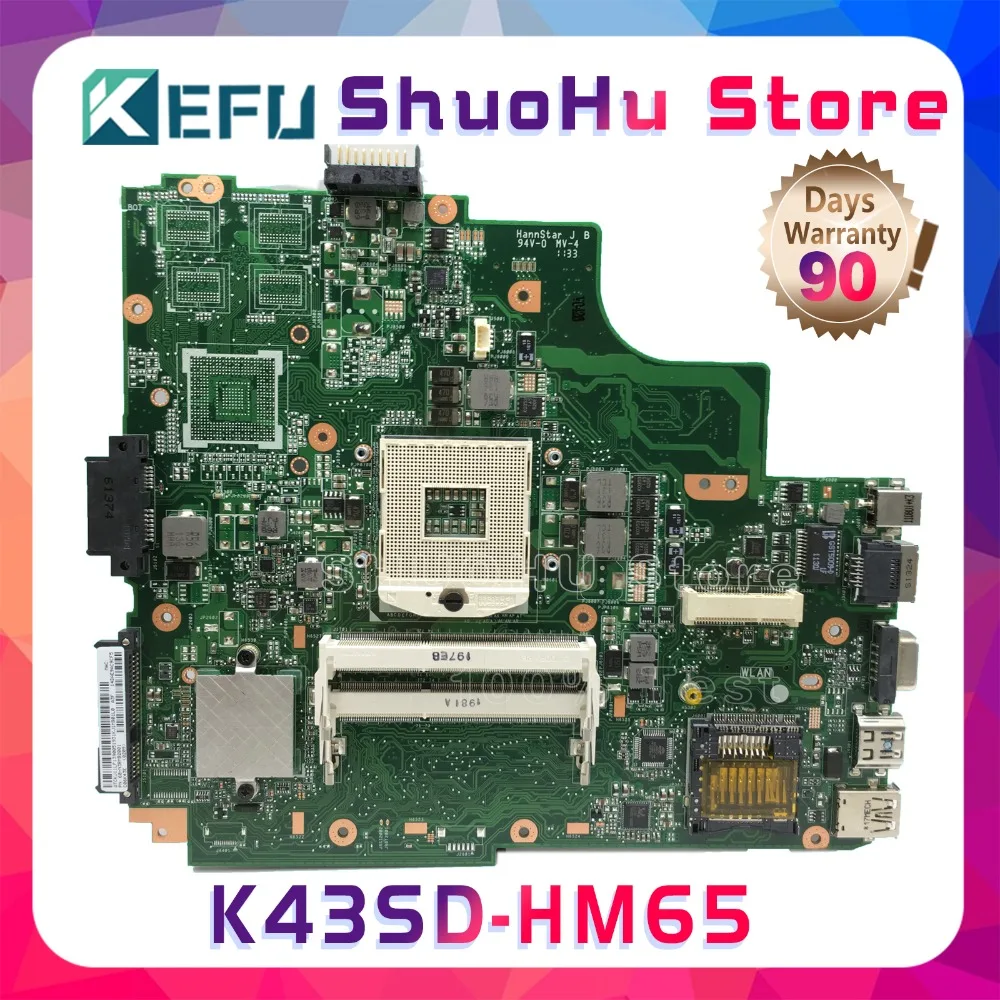 Материнская плата KEFU K43S для ноутбука ASUS K43SD K43E A43S REV: 2 протестированная на 100%