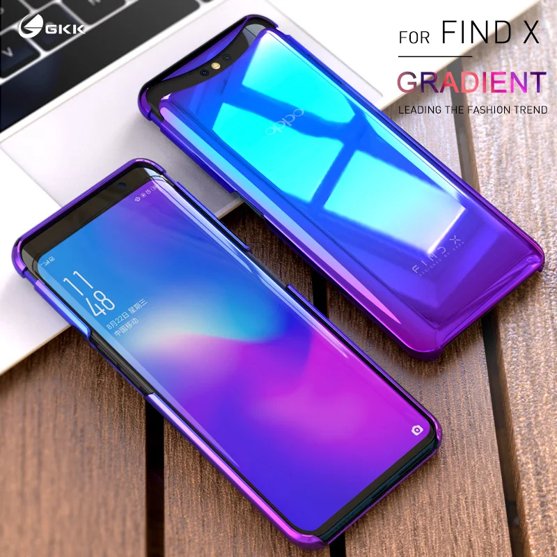GKK покрытие чехол Oppo Find X покрытие прозрачный Магнитный Анти-шок Жесткий PC прозрачный тонкий задний чехол для Oppo Find X Coque