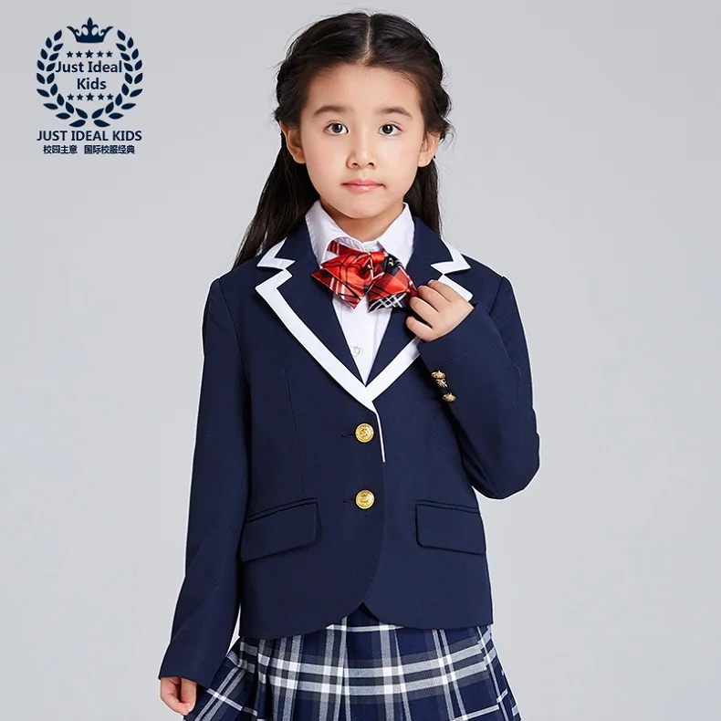 1030 Navy Blue Только одна куртка) пальто для девочек школьная форма Детский костюм весенне-осенняя куртка элегантный костюм высокое качество 1030 - Цвет: 1030 Navy Blue