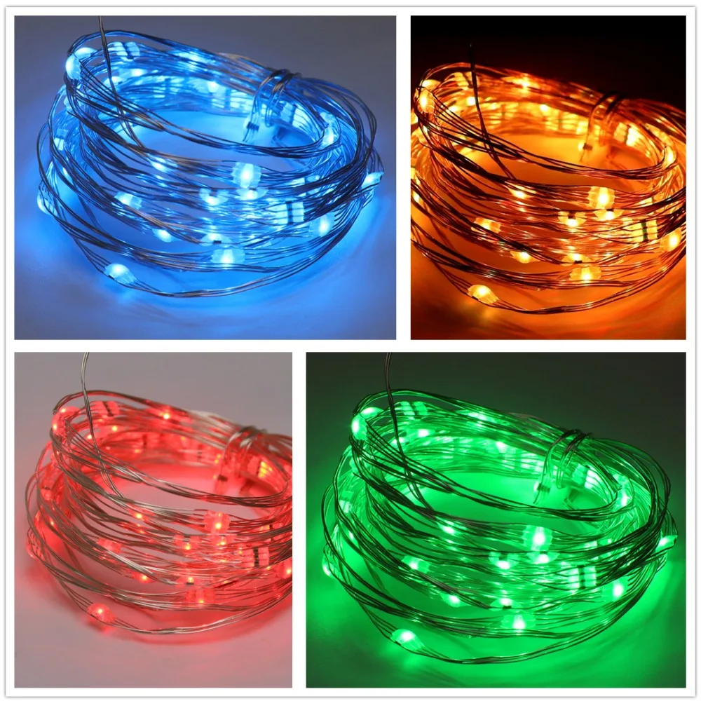 Цветная (RGB) гирлянды светодиодные медный светильник 5м 50 светодиодов 5V USB