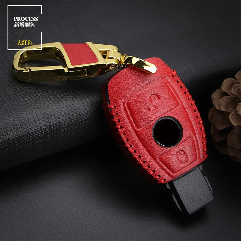 Сумка для ключей из натуральной кожи чехол держатель цепь Mercedes Benz W203 W210 W211 W124 W202