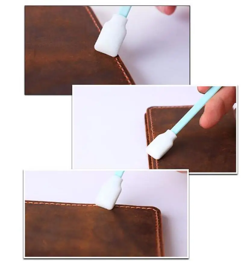 100 шт без пыли ватные палочки края масляной живописи кисти DIY кожа ремесло инструменты для вырезания края обработки ролик мазок уплотнение масляной щетки