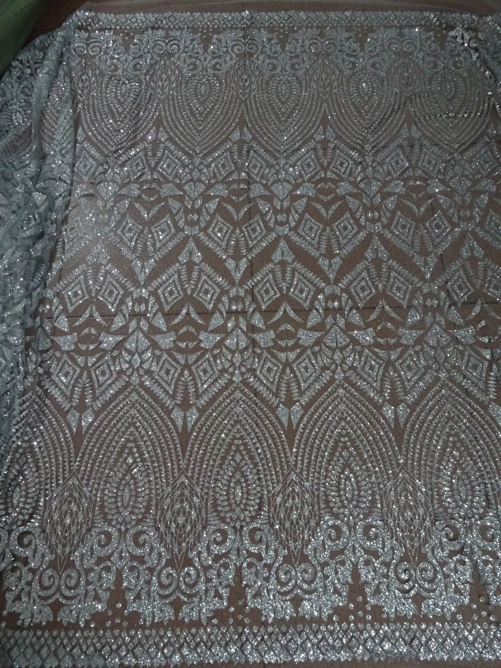 fashion ZH-42088 african glitter lace fabric for party dress 5yard/lot embroidered tulle with glued | Дом и сад