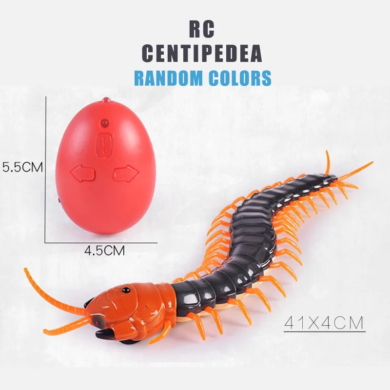Centipede Хитрые игрушки RC змея игрушка длинная перезаряжаемая Змея с дистанционным управлением игрушка Реалистичная черная для детей игрушки для детей - Цвет: Centipede