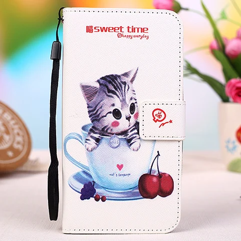 Разноцветные Мультфильм печати Флип Кожа PU телефон кошелек чехол для Meizu M3S meilan 5.0