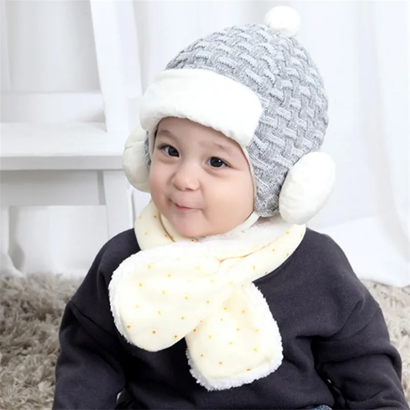 2018 детская шапка осень-зима плюс бархатная кроше с ушками меховая черная Серая
