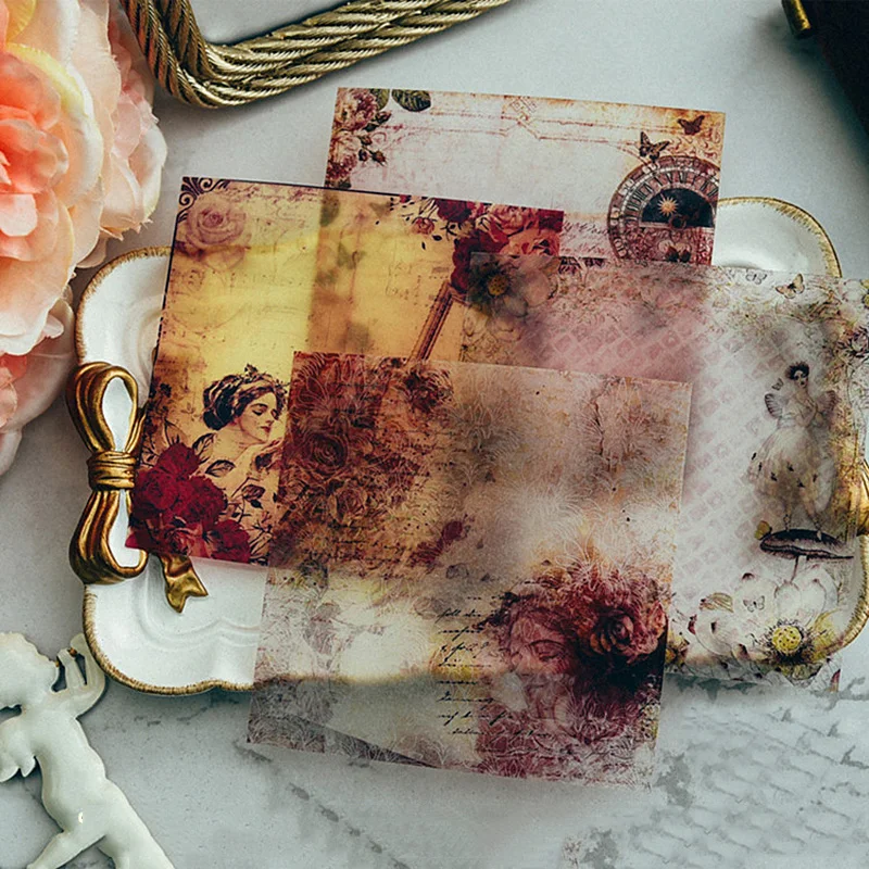 Винтажные бумажные наклейки Vellum для скрапбукинга Diy создания карт Happy planner journing