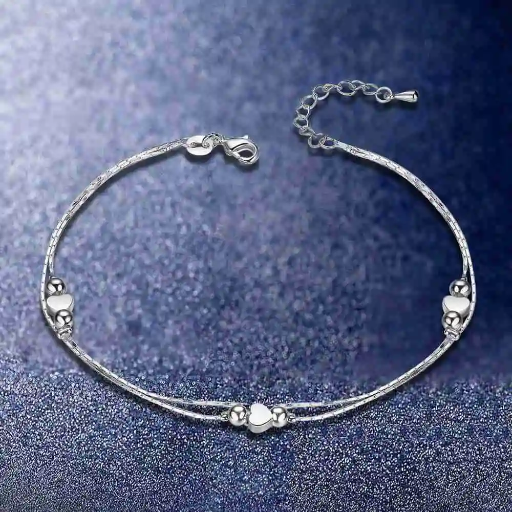Браслет на ногу женский из серебра 925 пробы с цепочкой ногу|foot chain jewelry|anklet 925barefoot