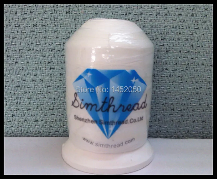 Белая Цветовая стандартная нить 1000 ярдов/катушка Бесплатная доставка|glow in dark