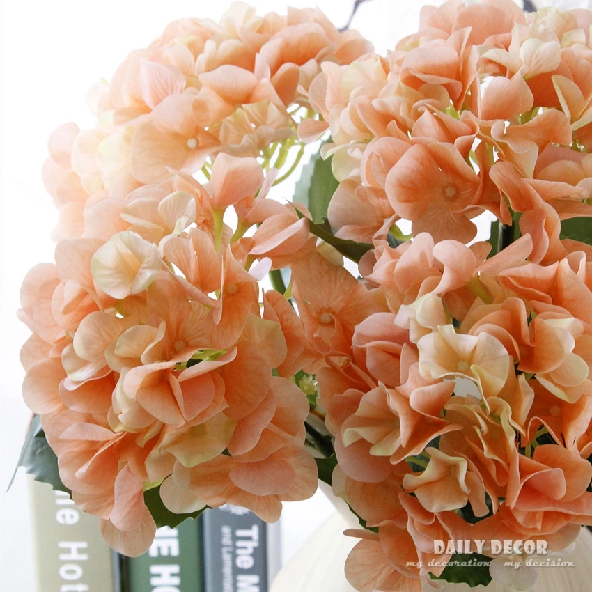 

Real touch / felt latex artificial Hydrangea flowers wedding decorative silicone hydrangea wholesale 12pcs Hortensia