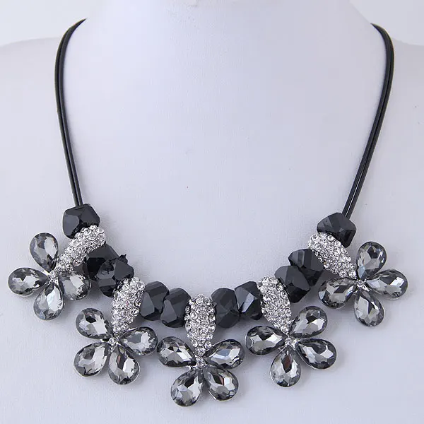 Kymyad колье женские ожерелья цветок ожерелье s &amp Подвески Bijoux Веревка Цепь