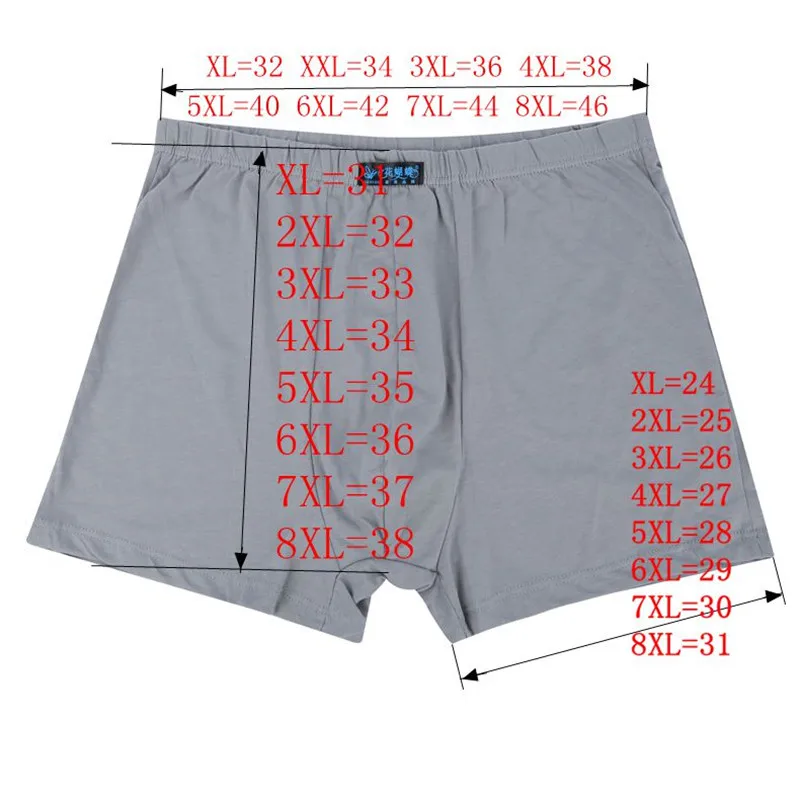 5 шт./компл. большие свободные 8XL мужская хлопковая Нижнее бельё трусы-боксеры с высокой талией дышащие толстые пояса; большие размеры; мужские трусы-боксеры, трусы размера плюс