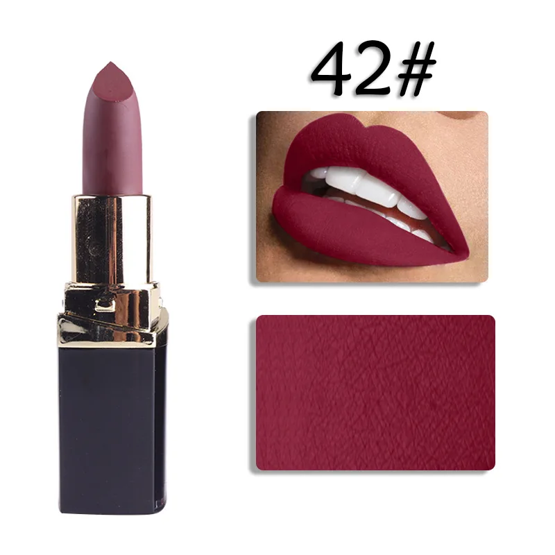 Color 42 42 цвета, водостойкая Женская губная помада, косметика, помада для губ, матовая губная помада для макияжа, стойкая губная помада телесного цвета, набор - Цвет: Color 42