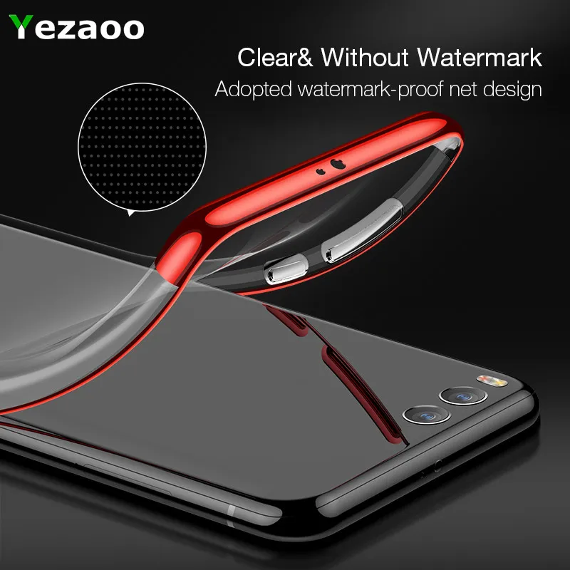 Чехол yezaoo для xiaomi mi 6 силиконовый прозрачный мягкий чехол из ТПУ с покрытием mi6 global