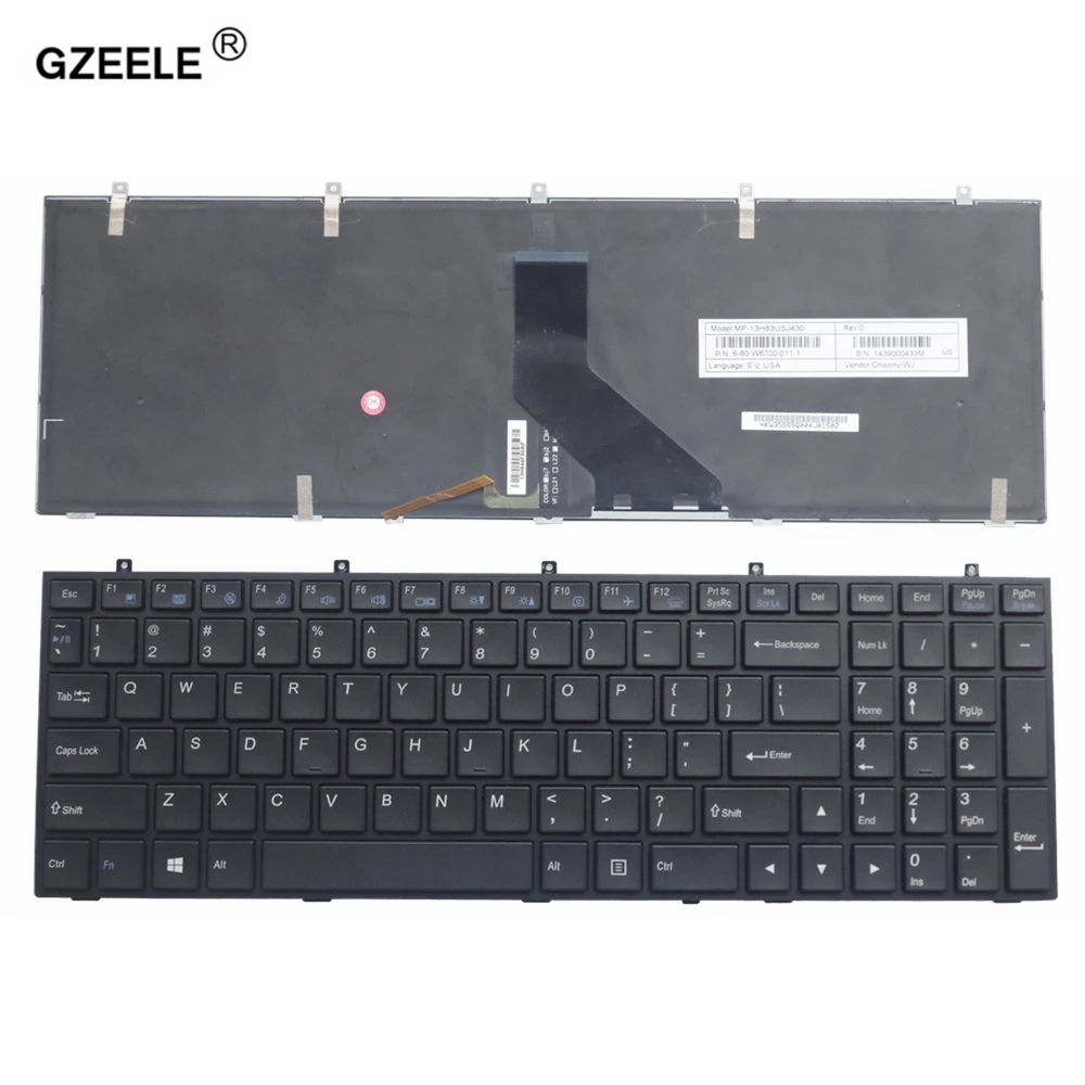 Английская клавиатура для ноутбука CLEVO W370ET W350ET W370SK W350ST SK W355ST W370ST W355 W370 W670SC W670SR W350SS