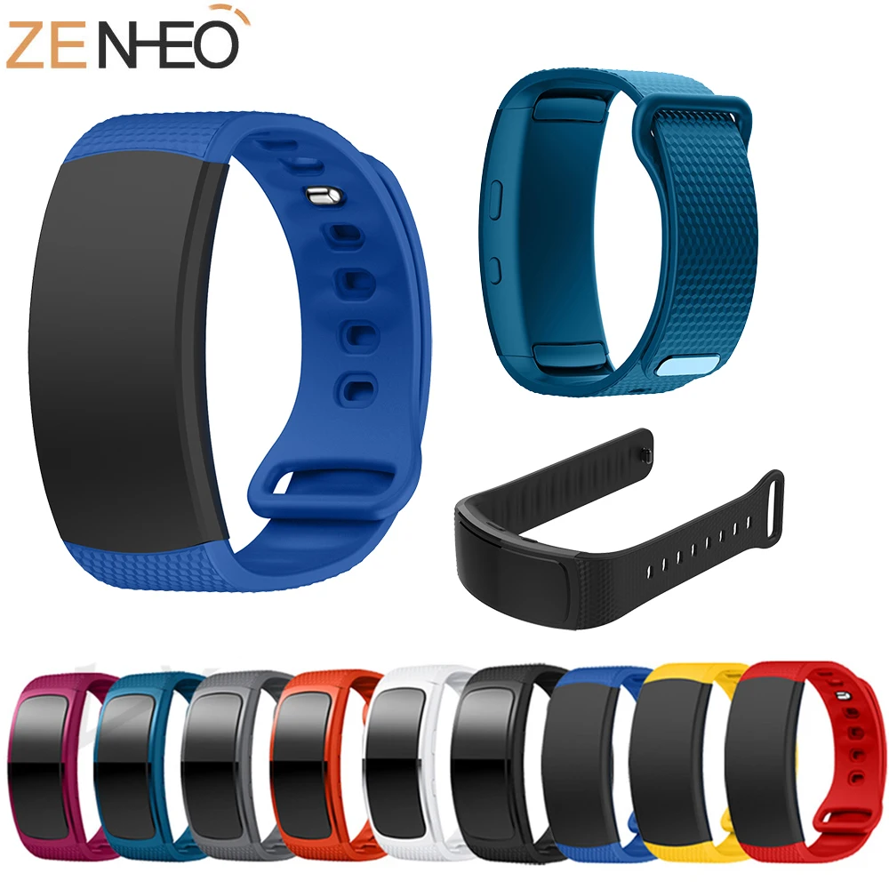 Силиконовый ремешок для часов Samsung Gear Fit2 Pro регулируемый наручных Fit 2 SM-R360 браслет