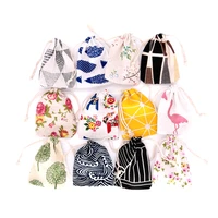 50pcslots multi colors 2 sizes cotton gift bags charms jewelry packaging bags wedding party decoration candy gift bag pouches