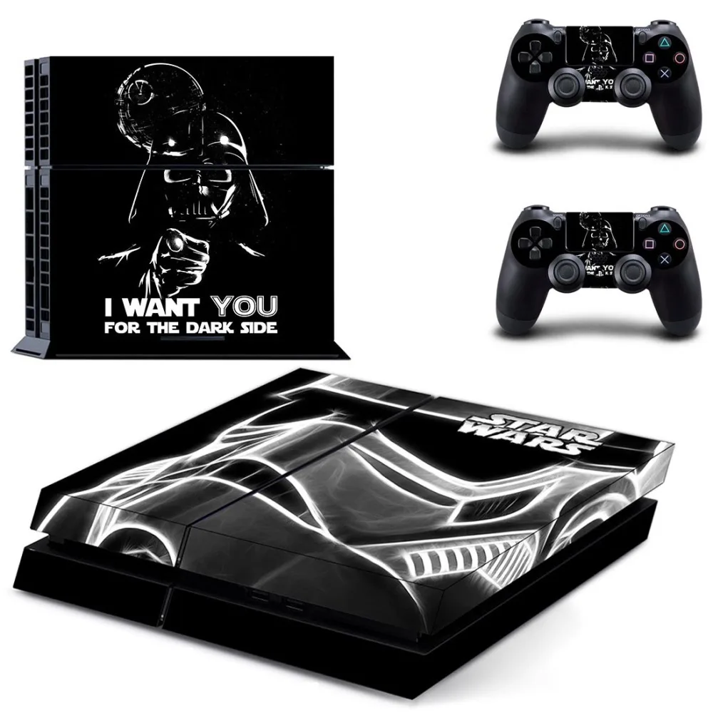 DPTM2176 PS4 Звездные войны виниловая наклейка Кожа Наклейка для Playstation 4 консоли и 2 контроллера Скины - Цвет: DPTM2176