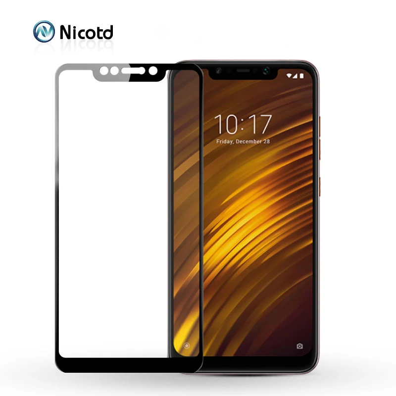 Закаленное стекло Nicotd для Xiaomi Pocophone F1 защита экрана полное покрытие redmi 5 plus S2 5A 6a pro