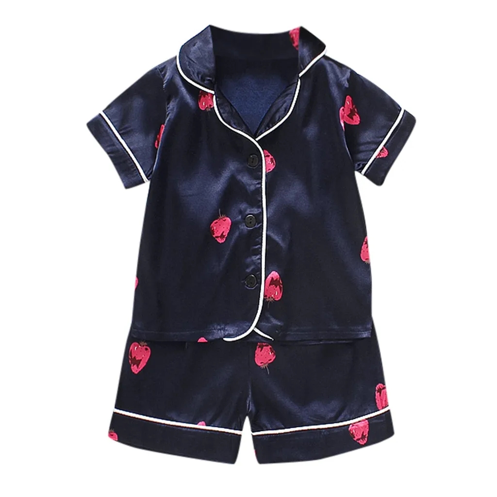 Toddler Boys Girl Sets Cartoon Pajamas Sleepwear T shirt Shorts Clothes Set baby boy summer clothes 2019 meisjes kleding 2 jaar | Детская
