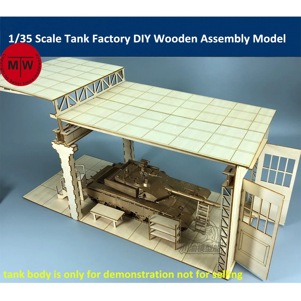 Масштаб 1/35 фабрика танков гаражный ремонтный цех танк картина DIY набор